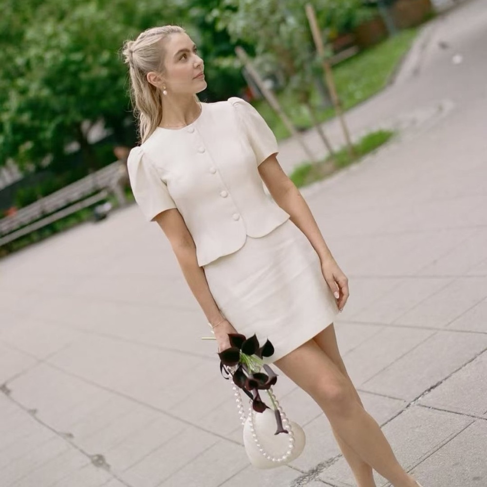 Reformation Mika Two Piece cream NWOT - Picture 7 of 12